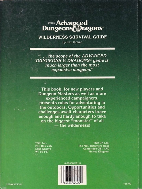 AD&D - Wilderness Survival Guide (C Grade) (Genbrug)
